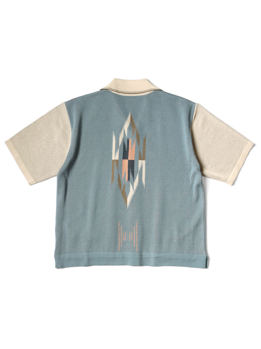 12G Cotton Knit Chimayo Pattern Aloha Polo