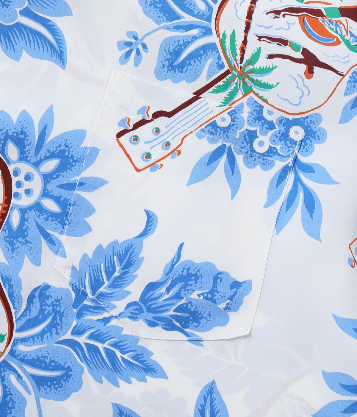 Rayon Hawaiian Shirt Ukulele Melody