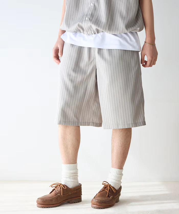 Stripe Easy Wide Shorts / Compatible with Setup