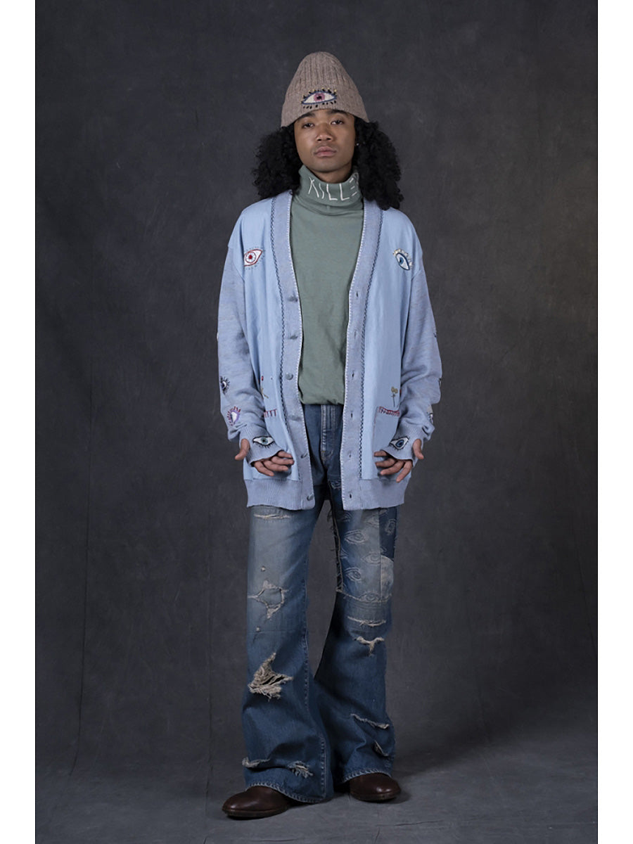 18.5/- Tenjiku High Neck Long T (KILLER Embroidery)