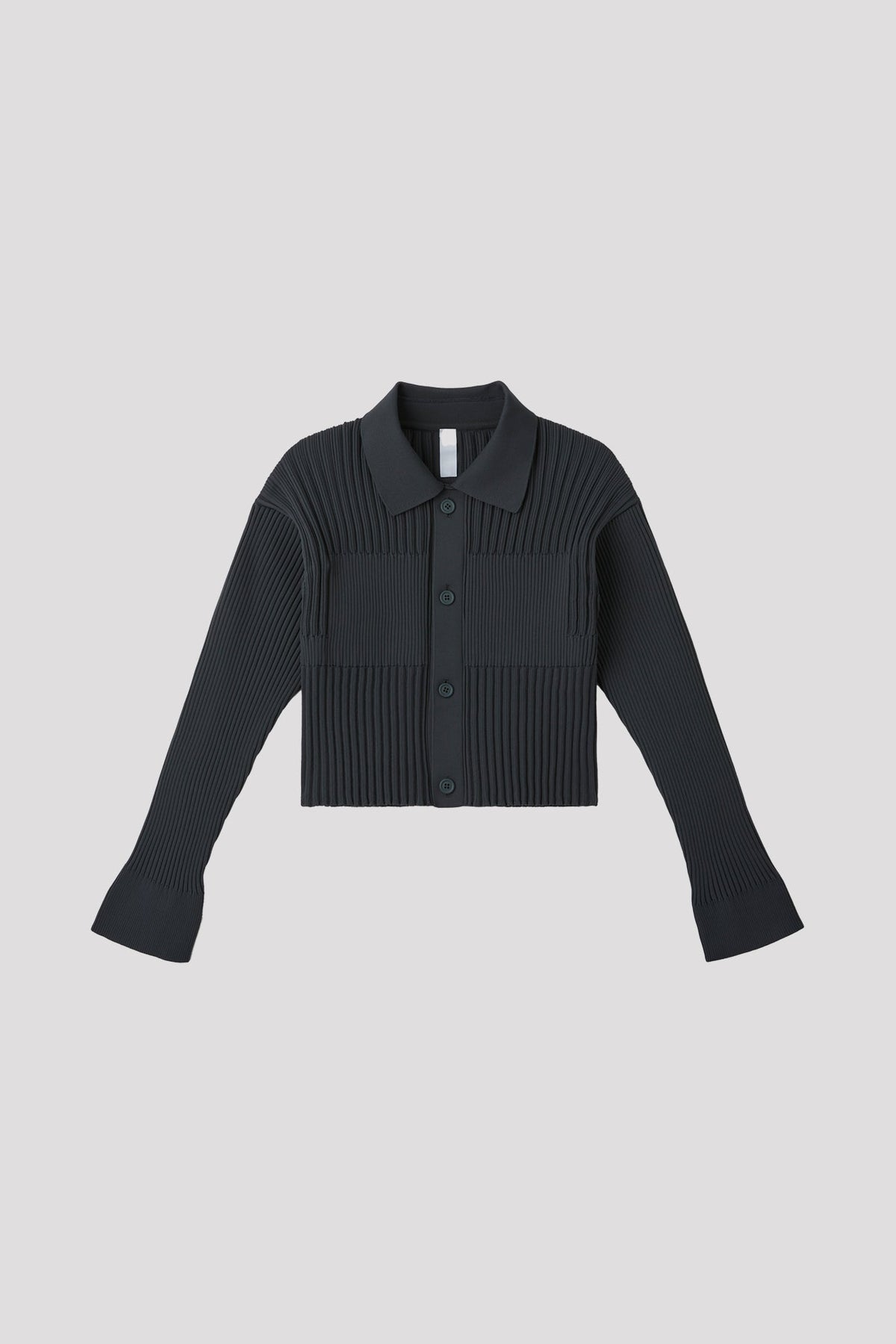FLUTED CROPPED SHIRT CARDIGAN