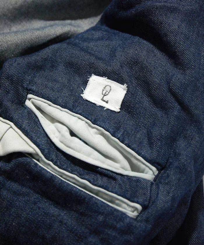 French Linen Denim Tailored Jacket
