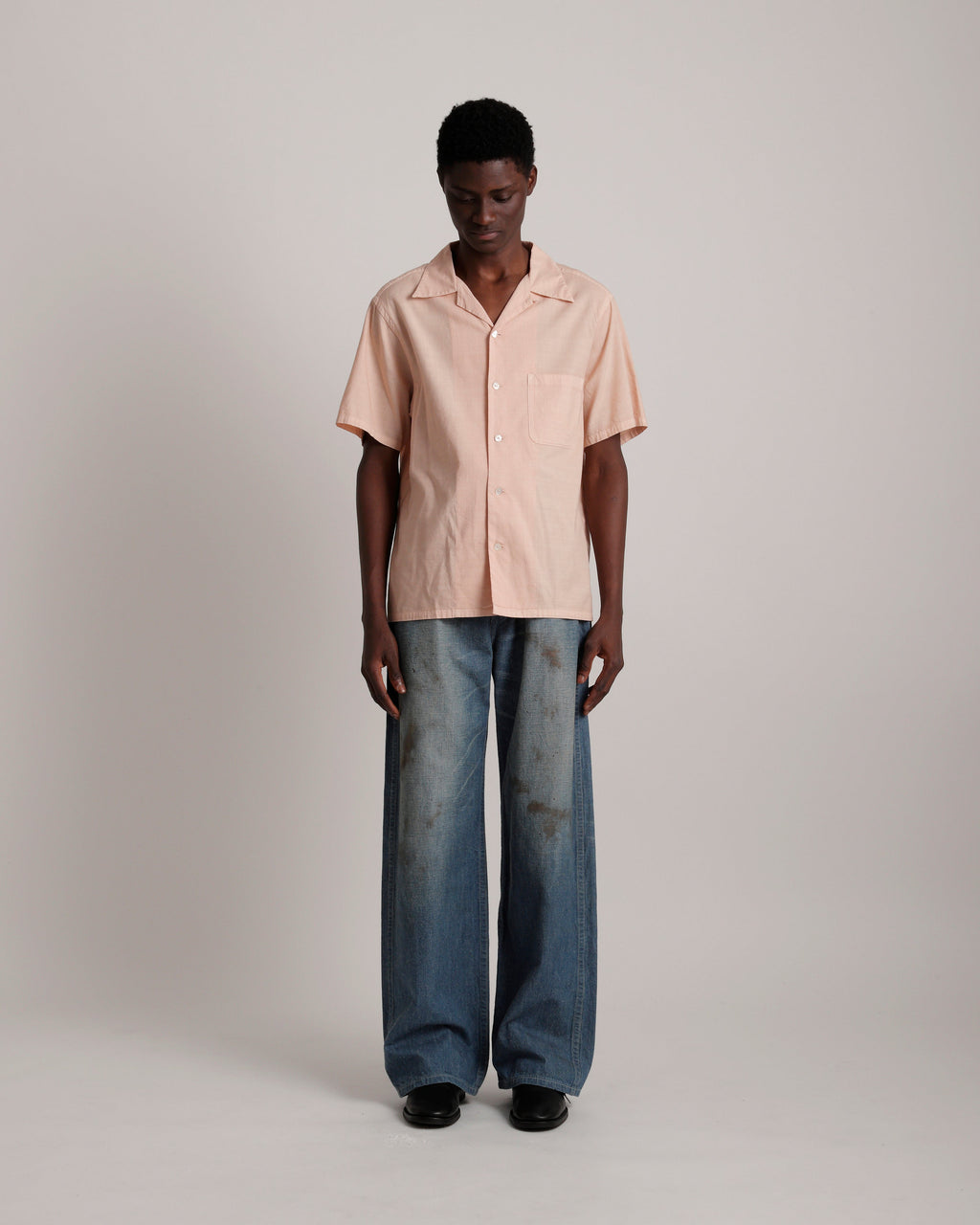LOT.113 OPEN COLLAR SHIRT