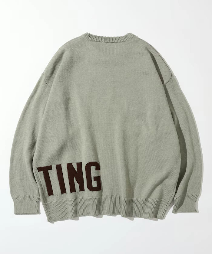 Sweat-like Lettered Knit / Jacquard Knit