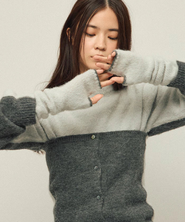 Alpaca Blend Bicolor Knit Gloves
