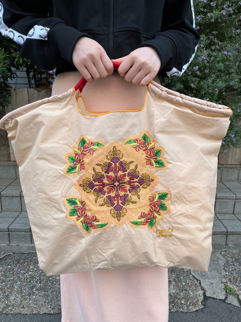 Hawaiian quilts hibiscus(Cathy Nakajima collaboration Hawaiian quilt hibiscus）L#21 S/BEIGE- 36410121