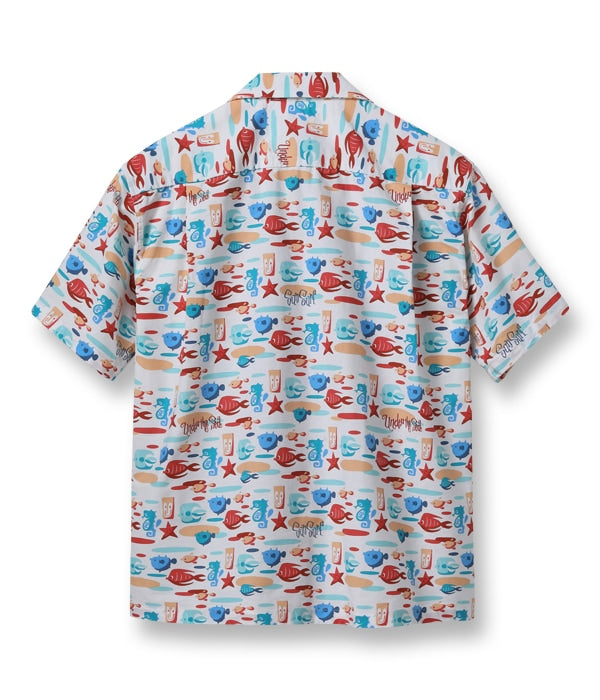 COTTON OXFORD OPEN SHIRT “UNDER THE SEA” by MOOKIE
