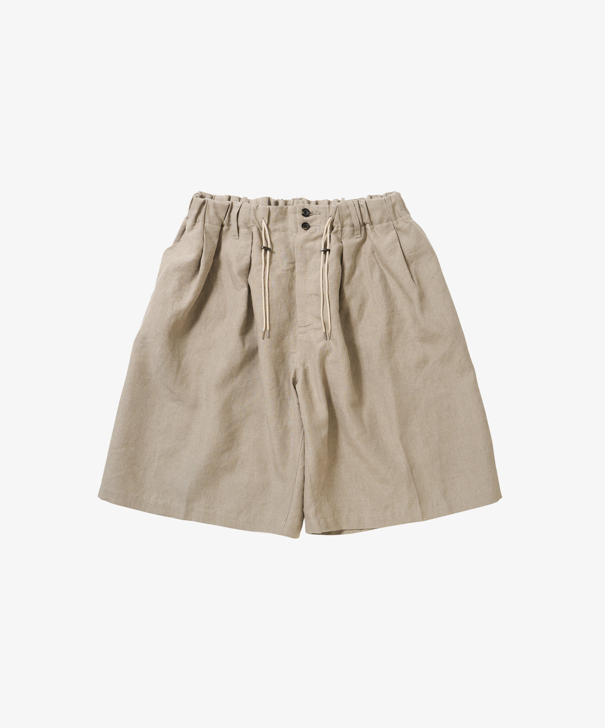 circular short pants linen ivory
