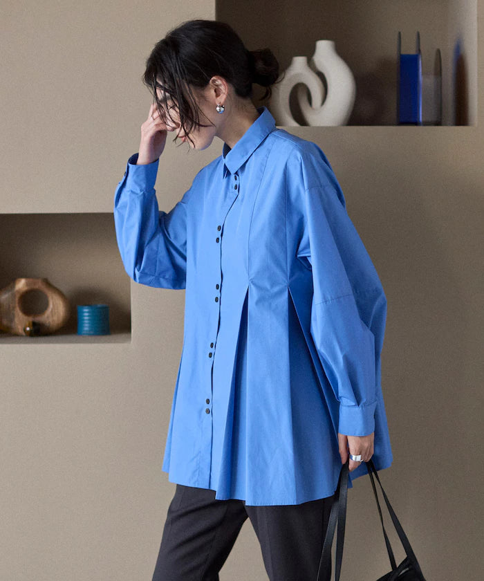 Box Stacked Balloon Sleeve Long Sleeve Shirt