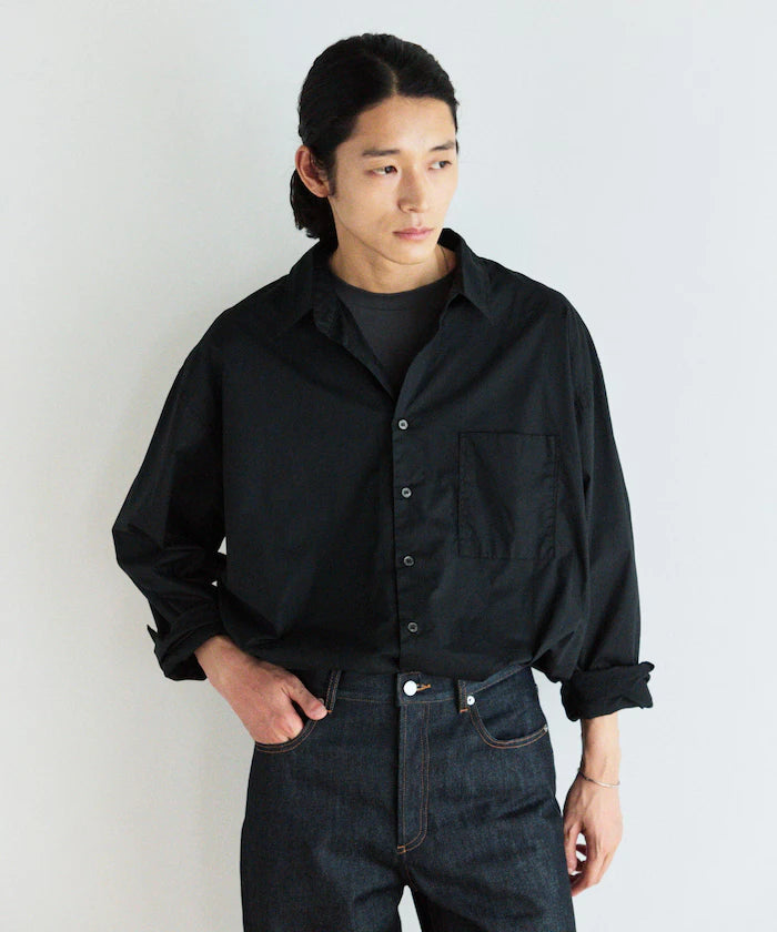 <New Color Added> Relaxed Fit Broad Shirt / Regular Collar / Long Sleeve