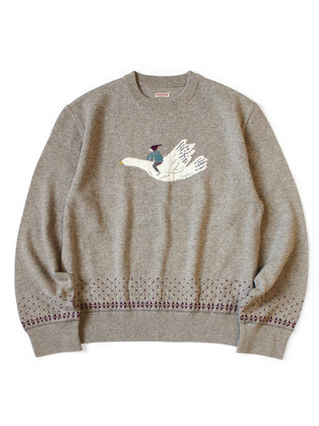 12G Wool Crewneck Sweater (FLY GOOSE)