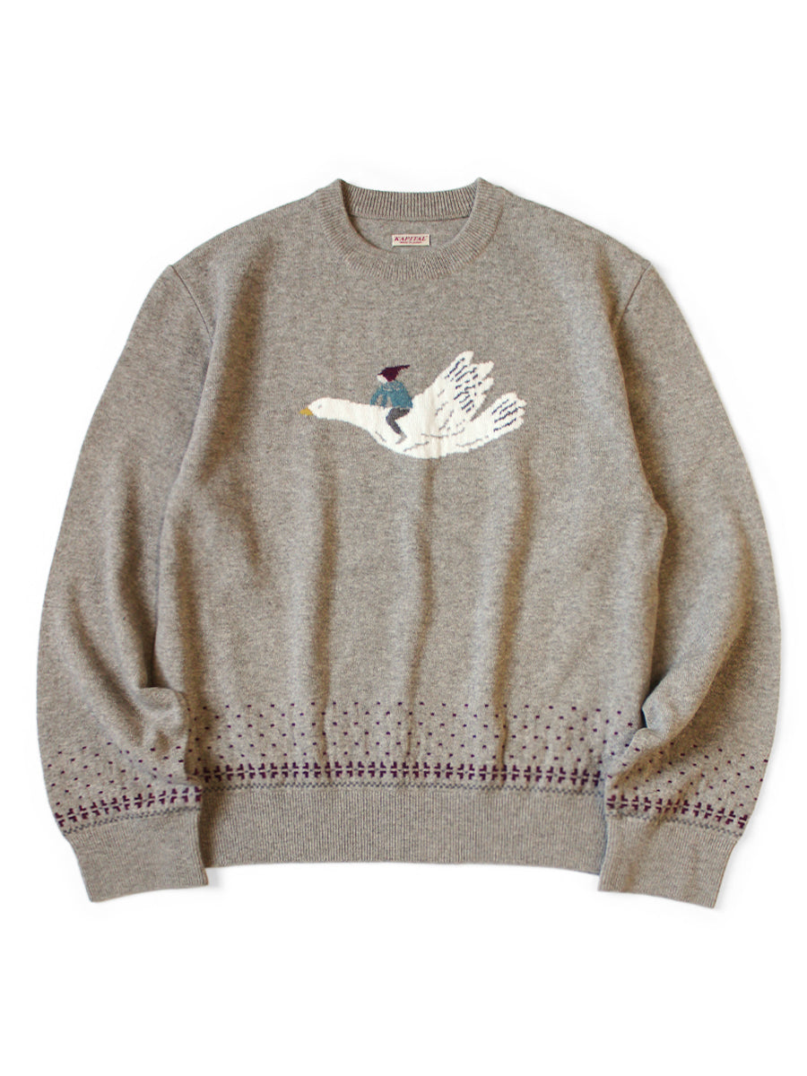12G Wool Crewneck Sweater (FLY GOOSE)