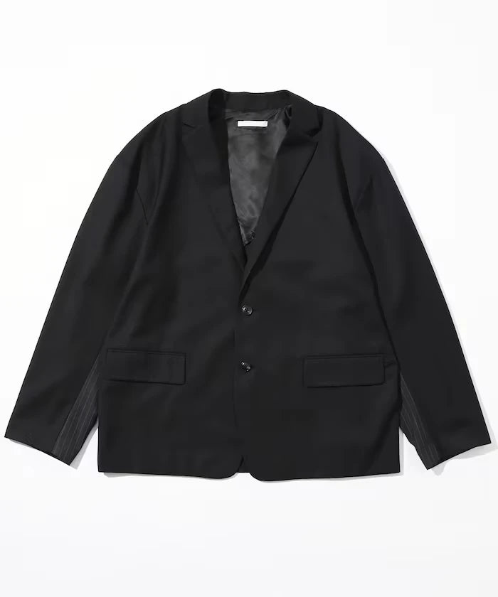 Sleeve-Contrast Tailored Jacket / Relaxed Fit