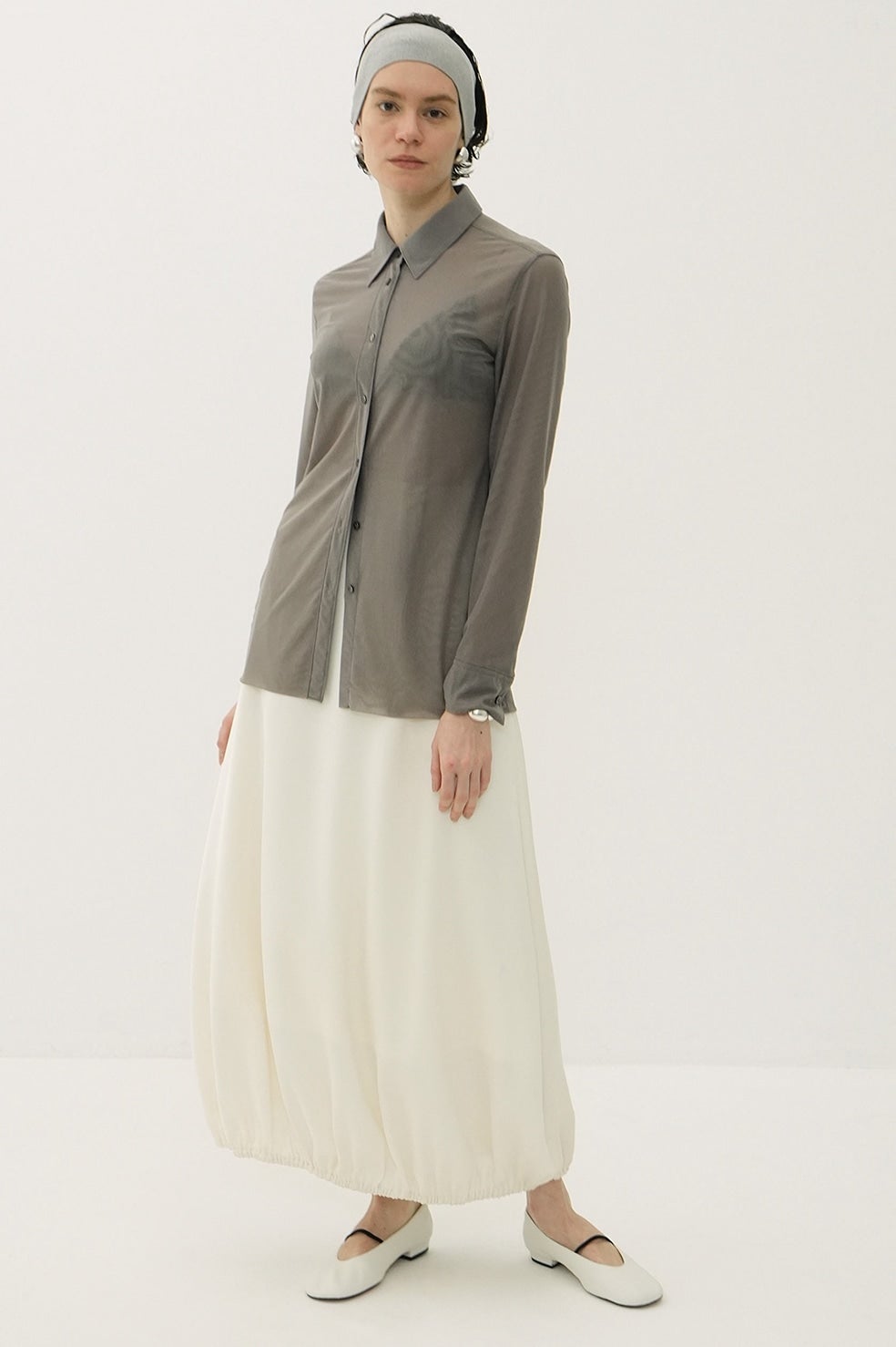SATIN BALLOON SKIRT
