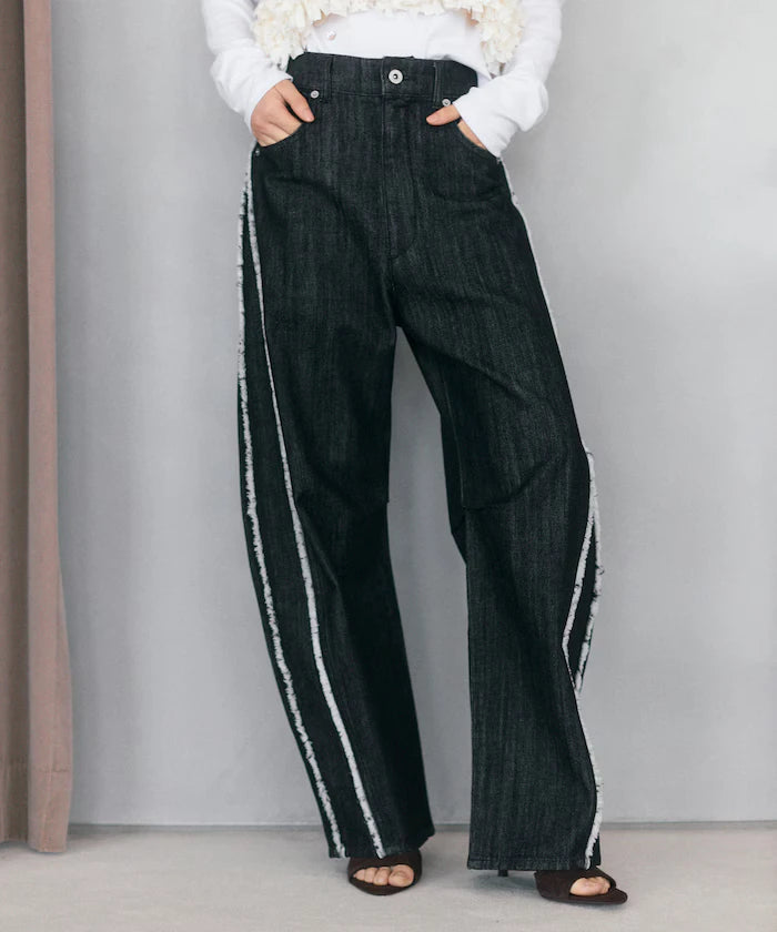 Side Fringe Curve Denim