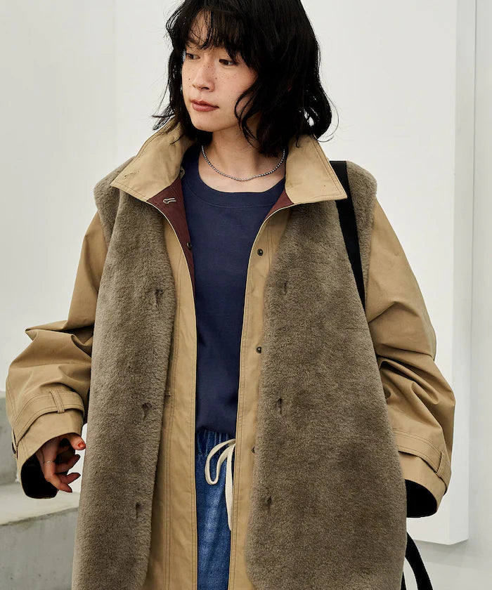 Multiway Boa Vest Coat