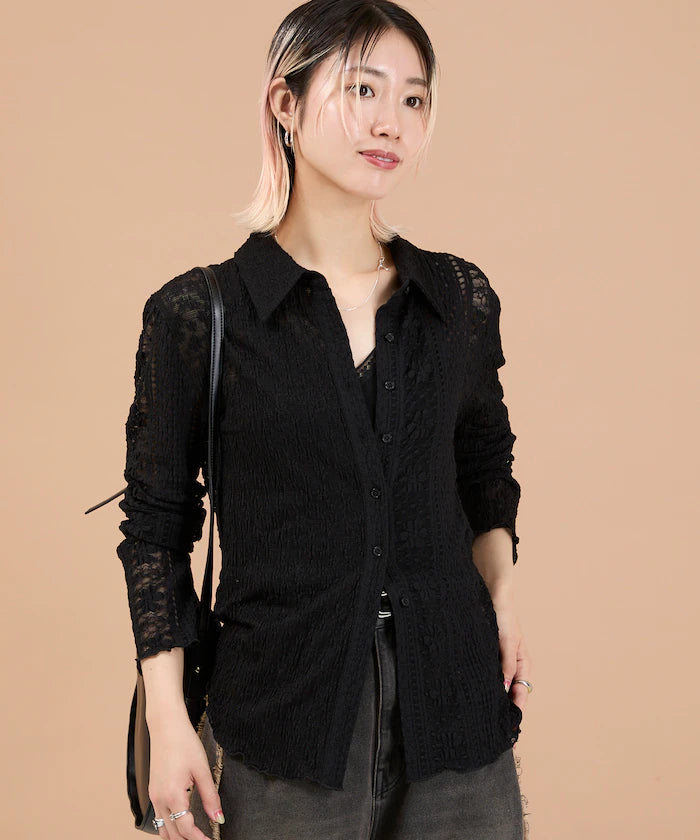 Floral Cut Lace Shirt