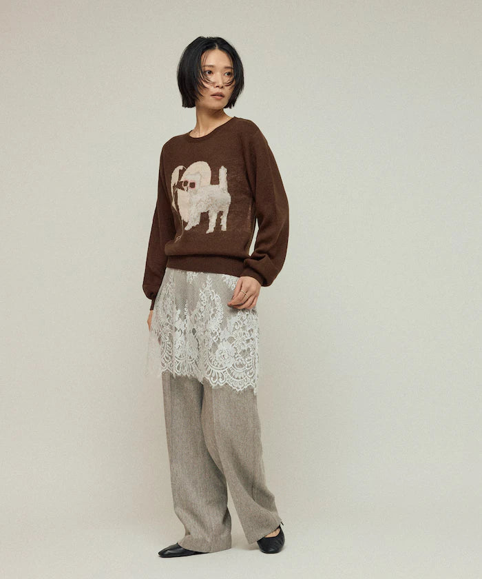 Sweat-like Animal Jacquard Knit