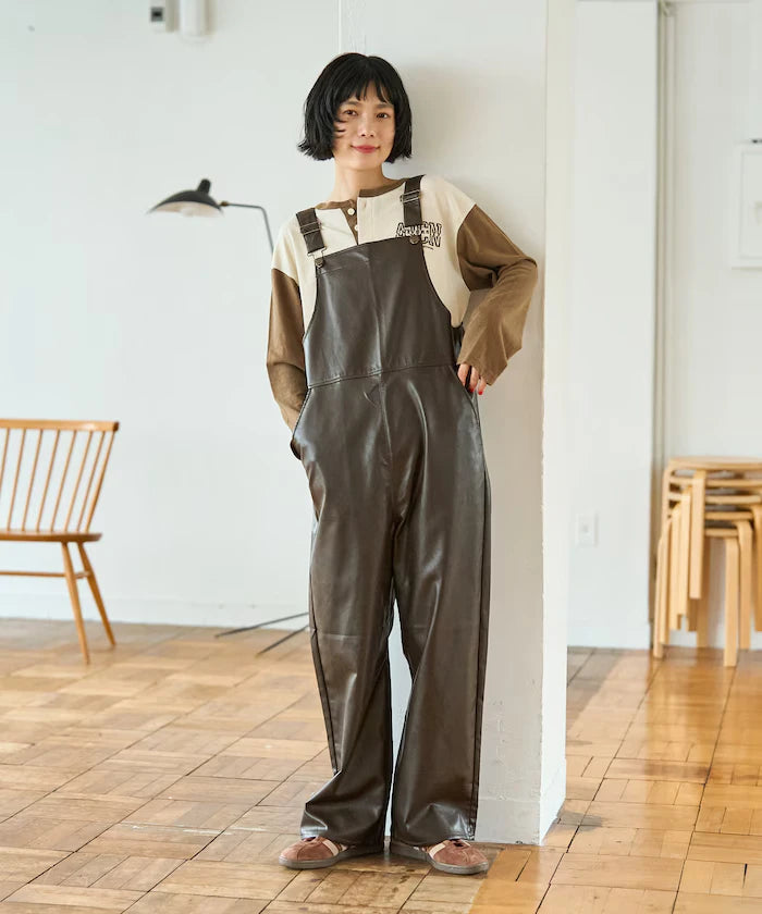 Leatherette Overalls