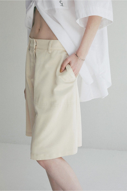 2WAY ADJUST SATIN HALF PANTS