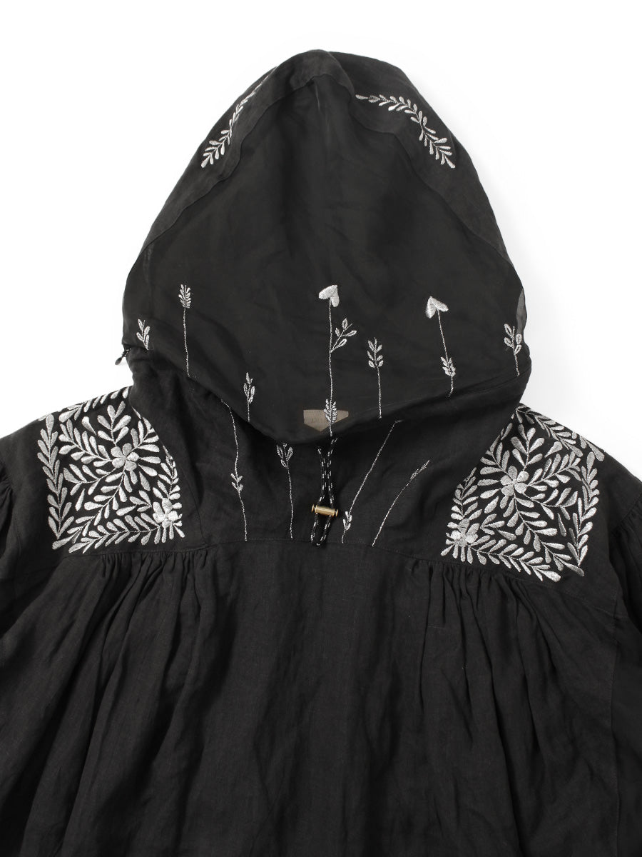 Linen Latvia Embroidery Bag Anorak