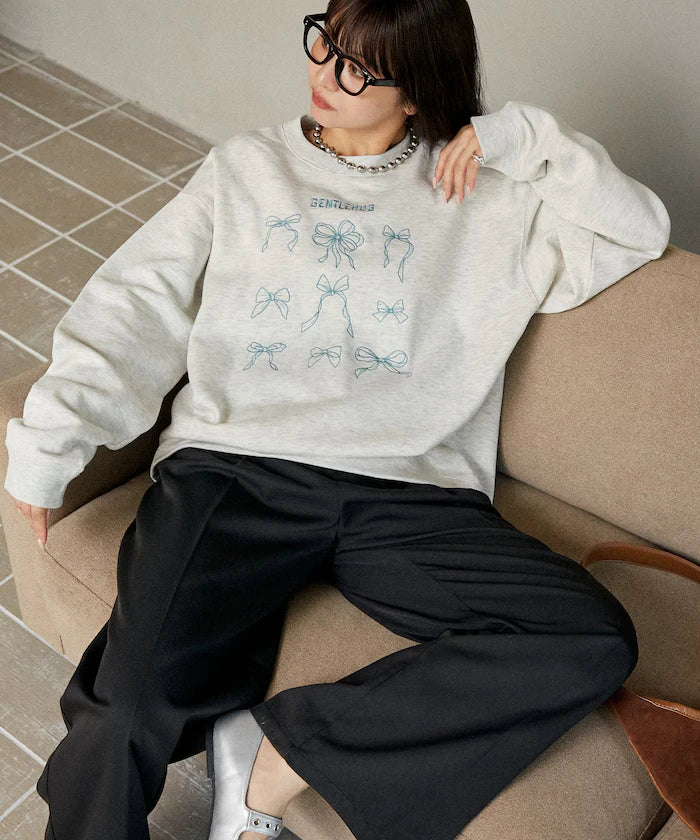 Ribbon Embroidery Crew Sweat Limited Edition