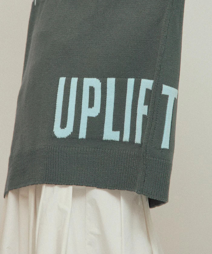 Sweat-like Lettered Knit / Jacquard Knit