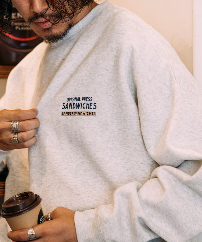 LANDER SANDWICHES×FREAK'S STORE/ Lander Limited Edition Big Silhouette Back Print Crewneck Sweat 【Limited Release】