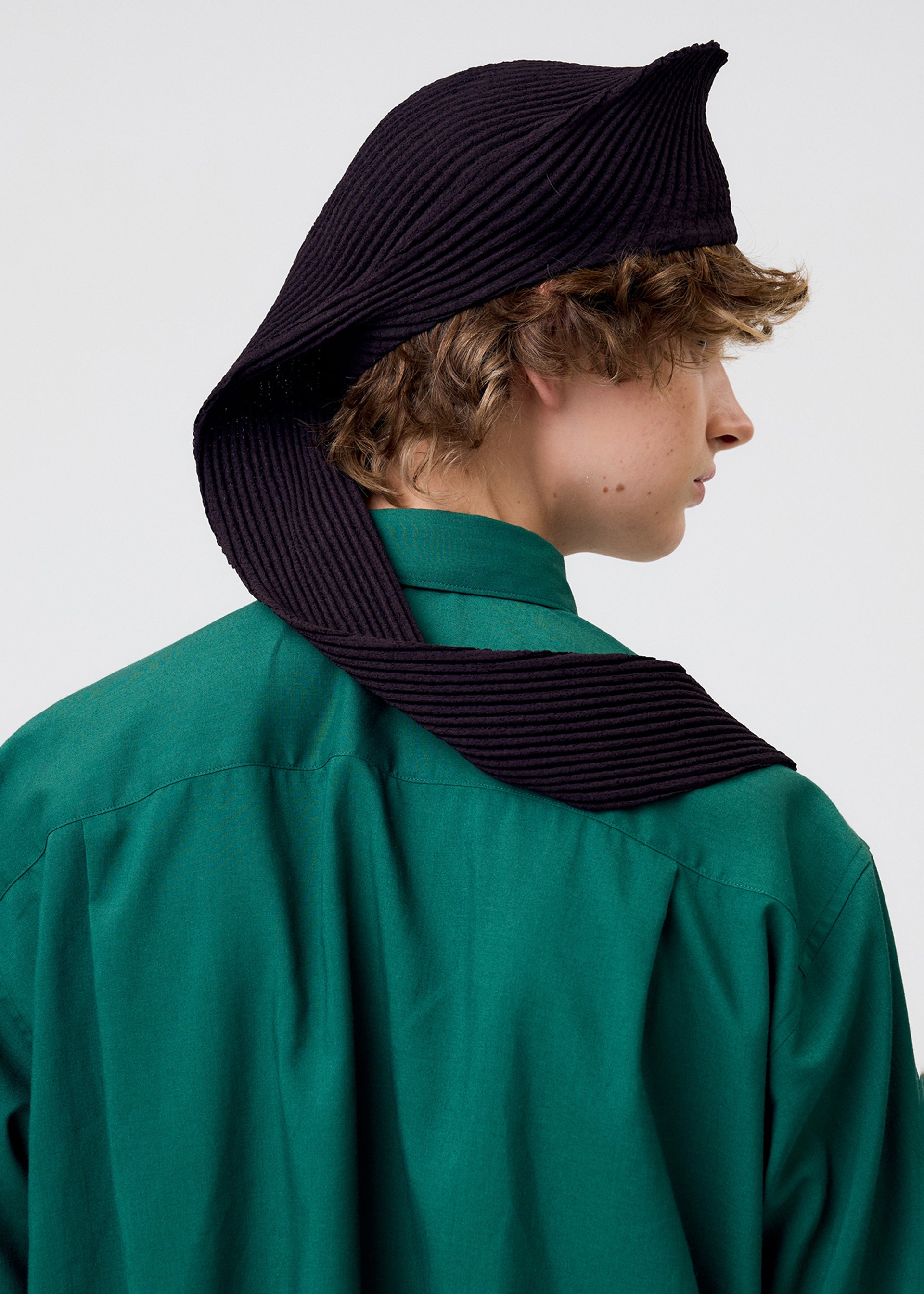 Pleated Seersucker Tie