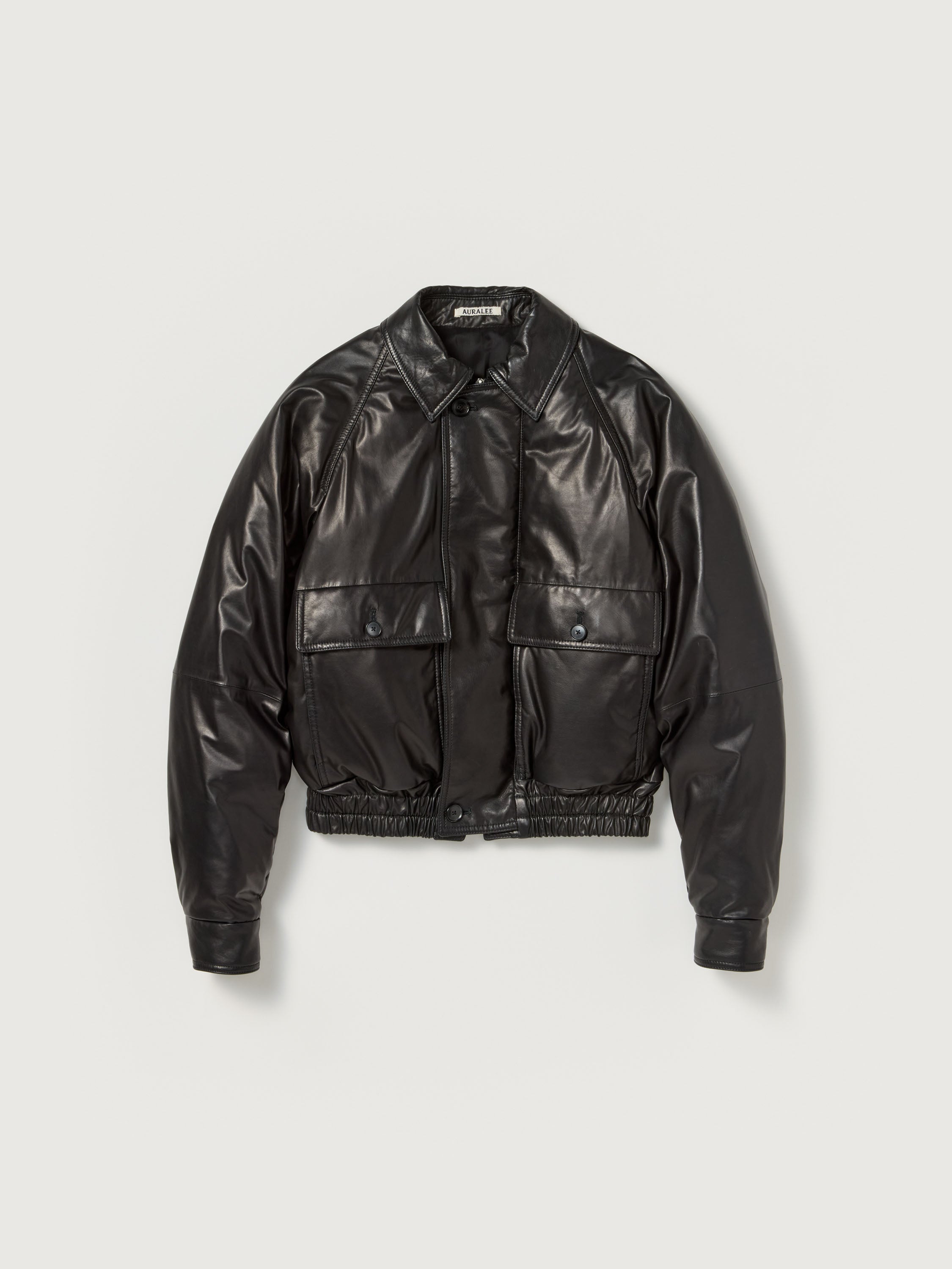 FINE CALF LEATHER DOWN BLOUSON