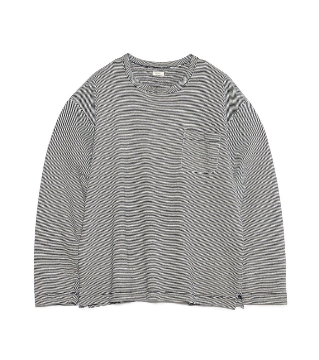 Micro Stripe Pocket L/S Tee