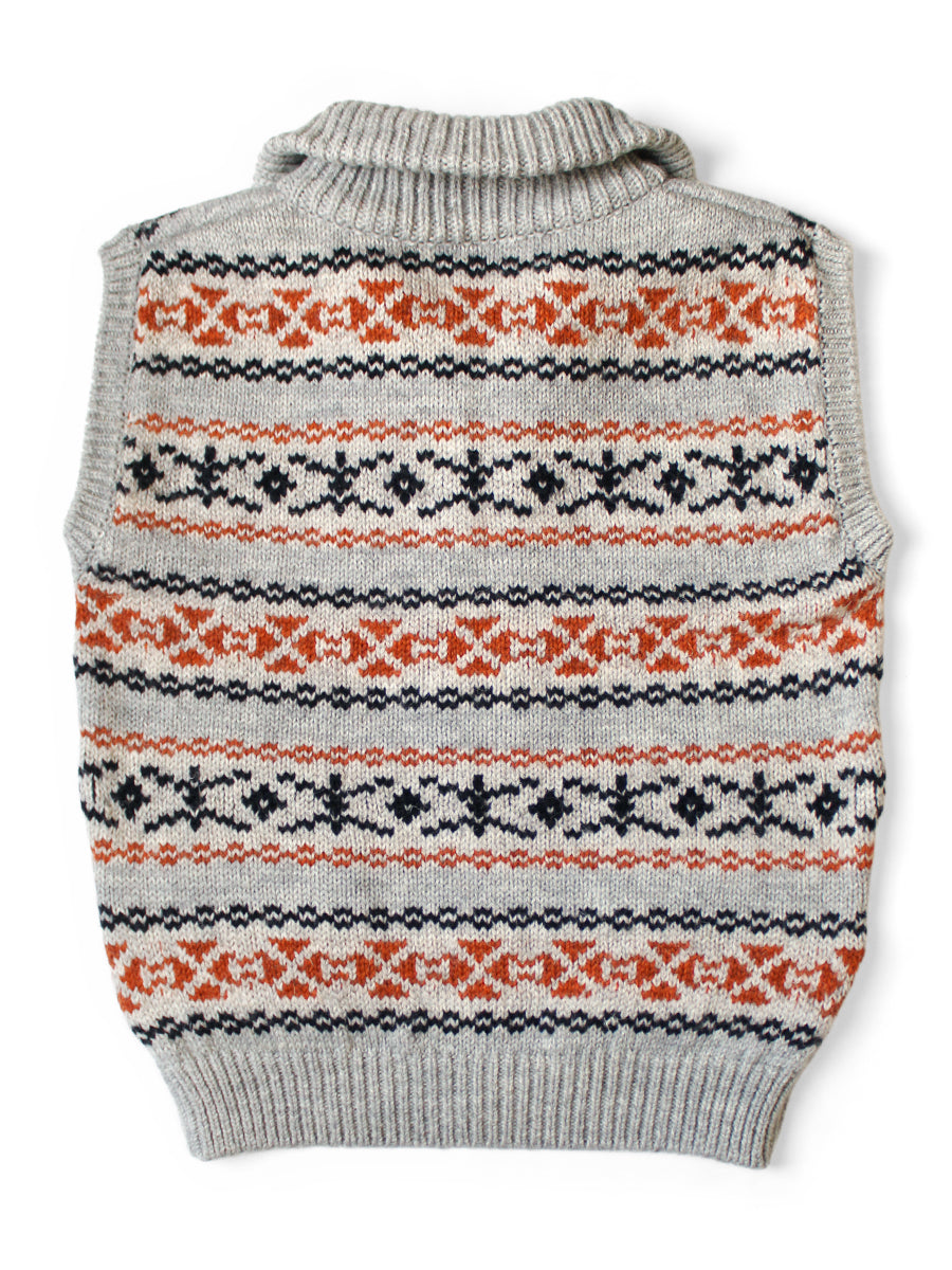 3G Wool Yellowknife Fair Isle Half-Zip Vest