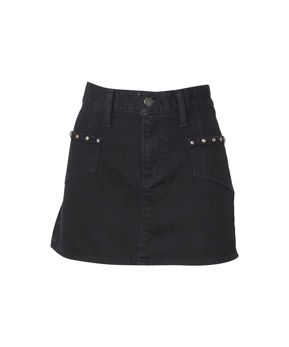 Back Lace-Up Micro Mini Denim Skirt