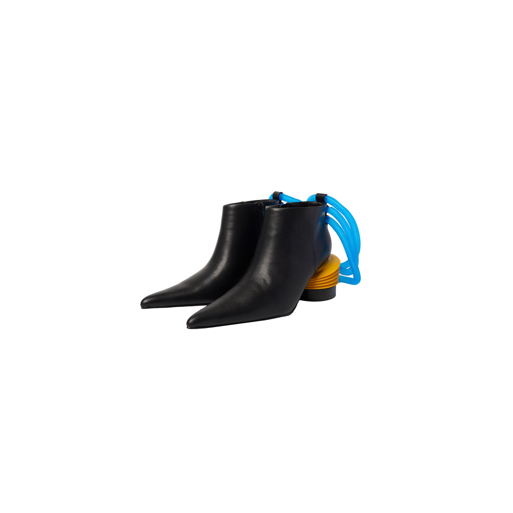 AIR PUMP HEEL BOOTIES : BLACK x YELLOW