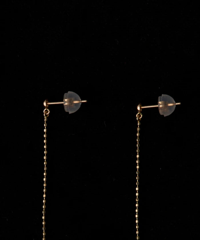 K10 Dot Chain Earrings / For Both Ears