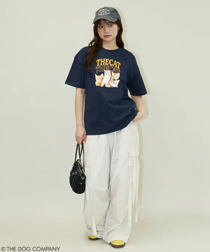 THE DOG / THE CAT Collegiate Style T-Shirt Limited Edition