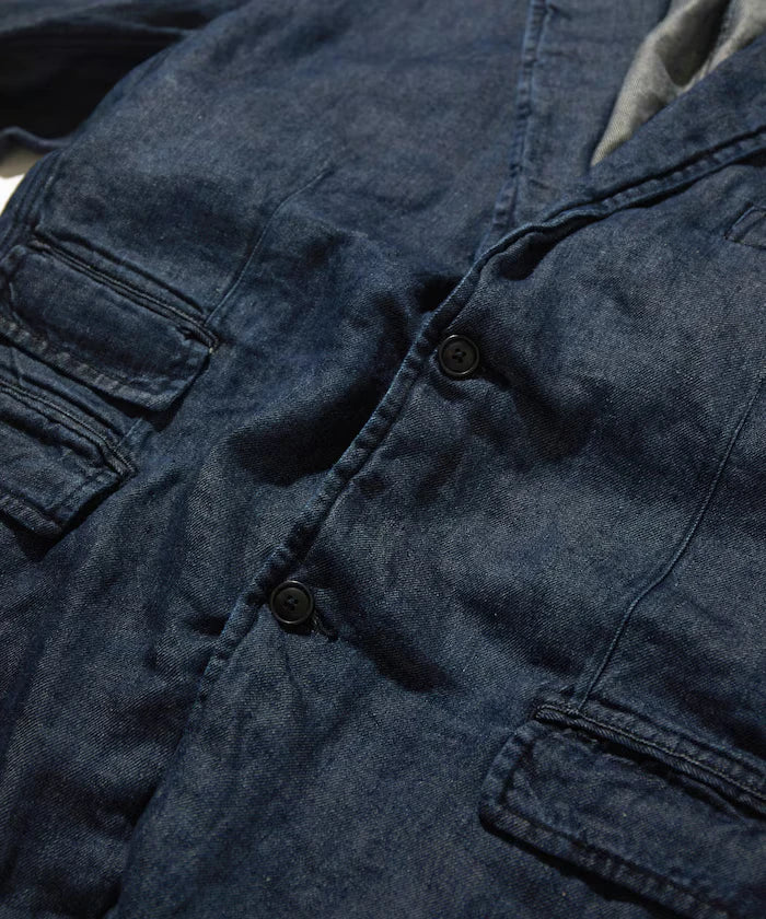 French Linen Denim Tailored Jacket