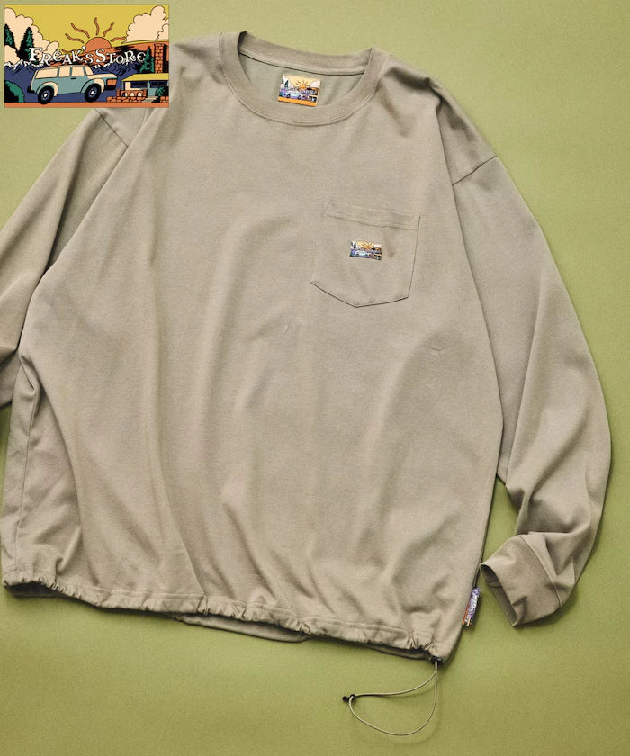 FREAK'S STORE for BEACH & FES Relax Fit One Point Logo Spindle Long Sleeve T-Shirt