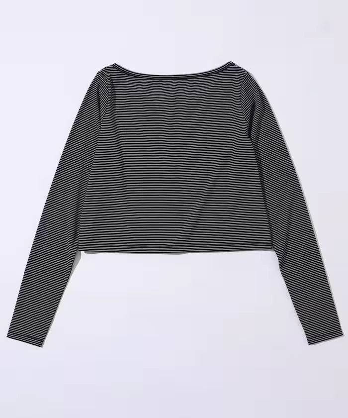 Layered Set Top / Striped Cardigan & Camisole