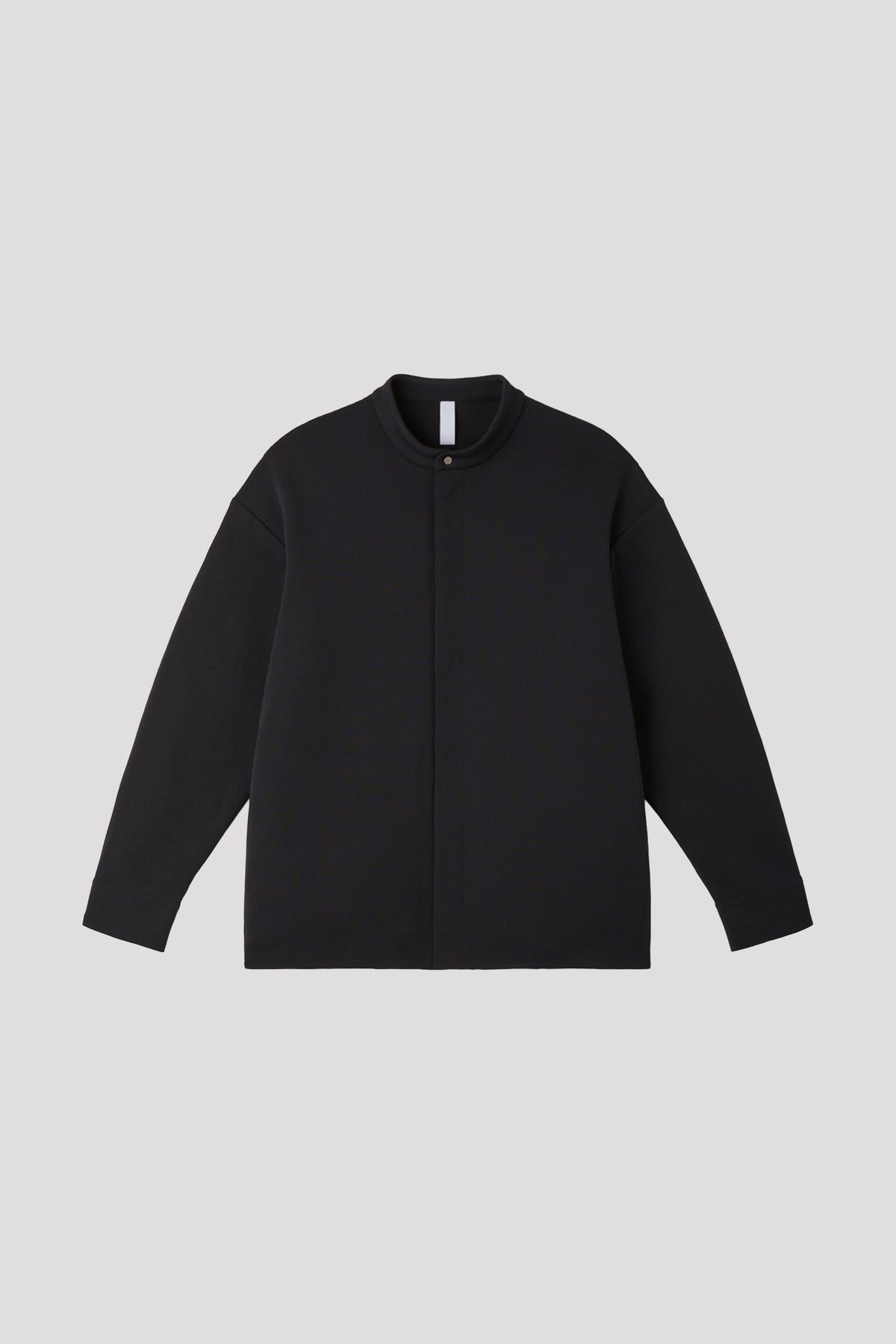 SOFT MILAN STAND COLLAR COVERED PLACKET SHIRT