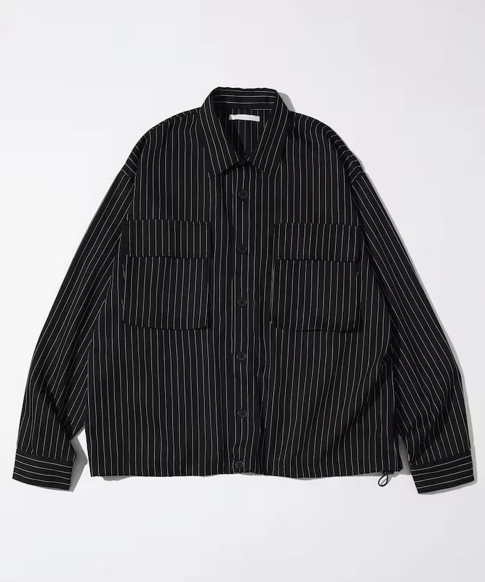 Stripe Shirt Blouson / Setup Compatible / Layer / Relaxed Fit