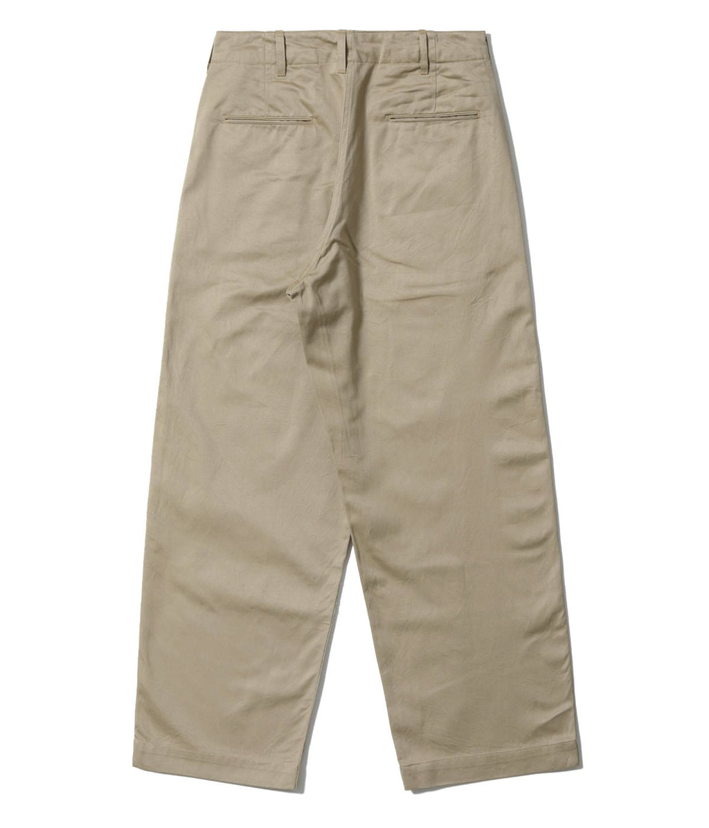 MODUCT BAGGY TROUSERS, COTTON, KHAKI, TYPE-Ⅰ