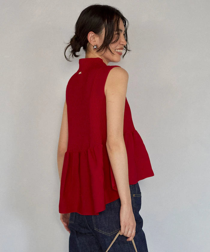 Japan Made Whole Garment Peplum Vest
