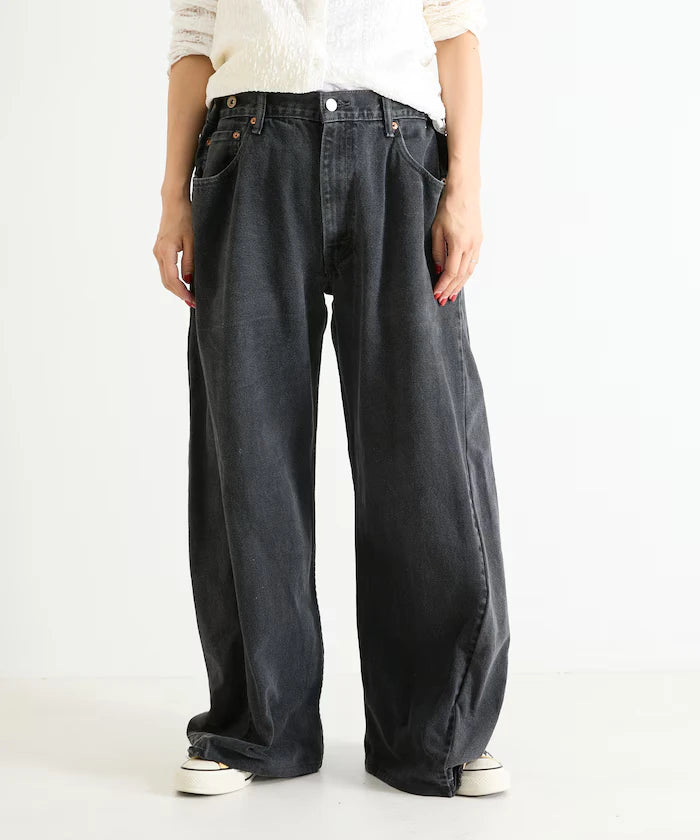 Vintage Remake Tuck Denim Pants