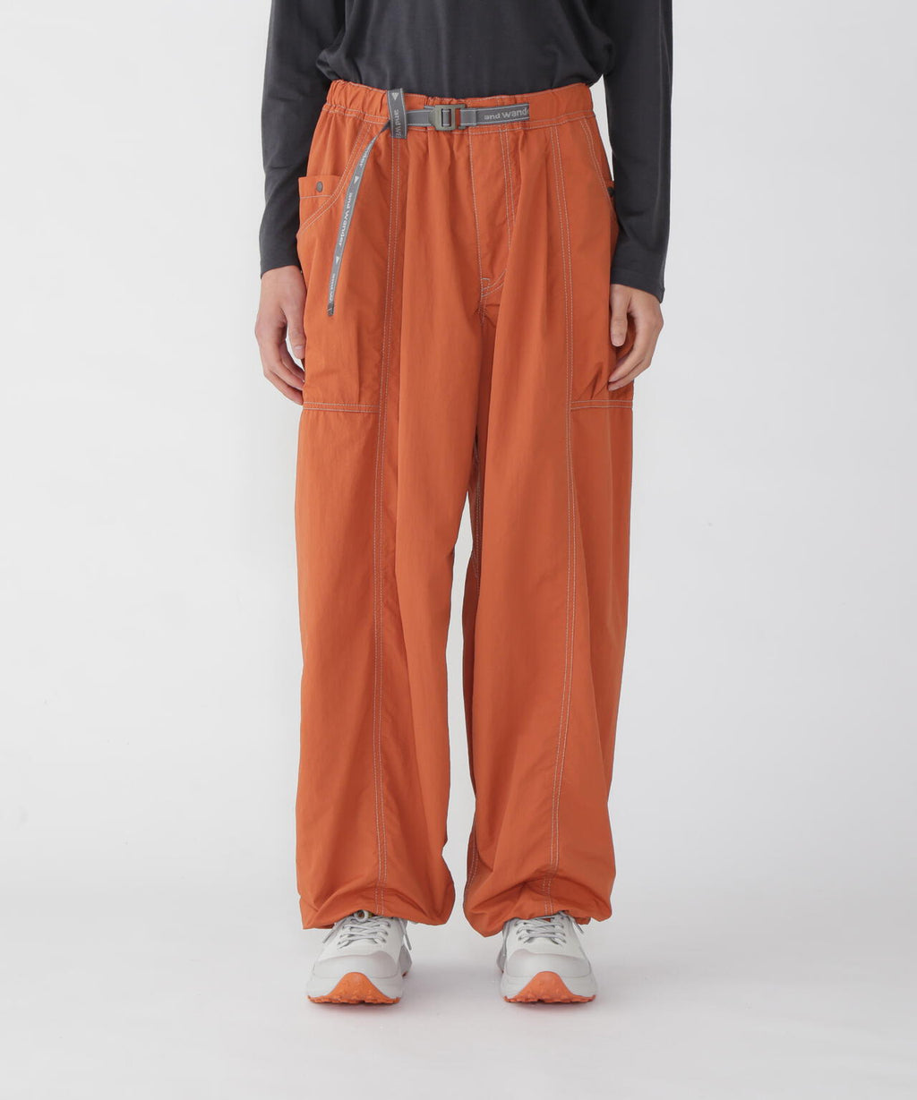 crinkled nylon pants