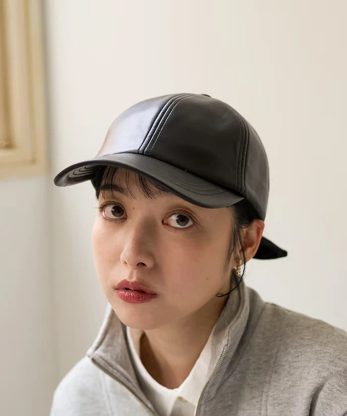 PU Ribbon Cap/Fake Leather Cap