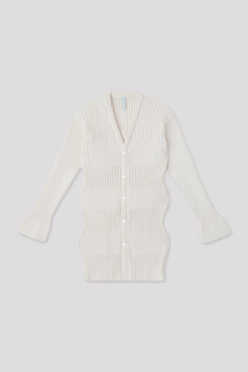FLUTED LONG CARDIGAN