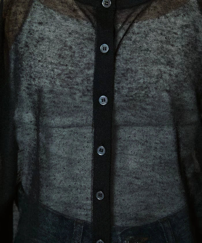 Washable Linen Hem Cord Summer Knit Cardigan Limited Edition