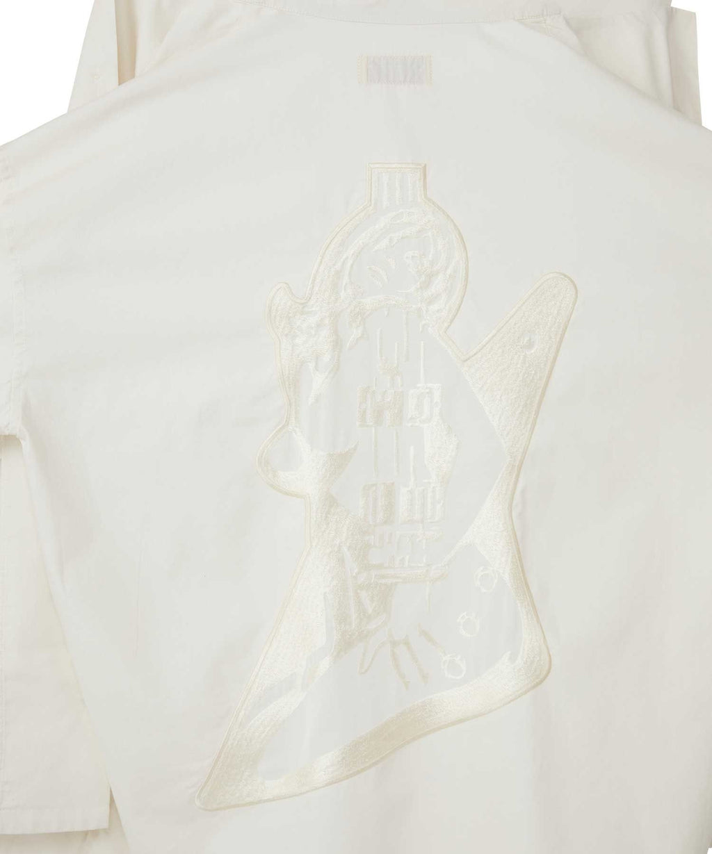 Guitar Girl Embroidered Oversized Shirt