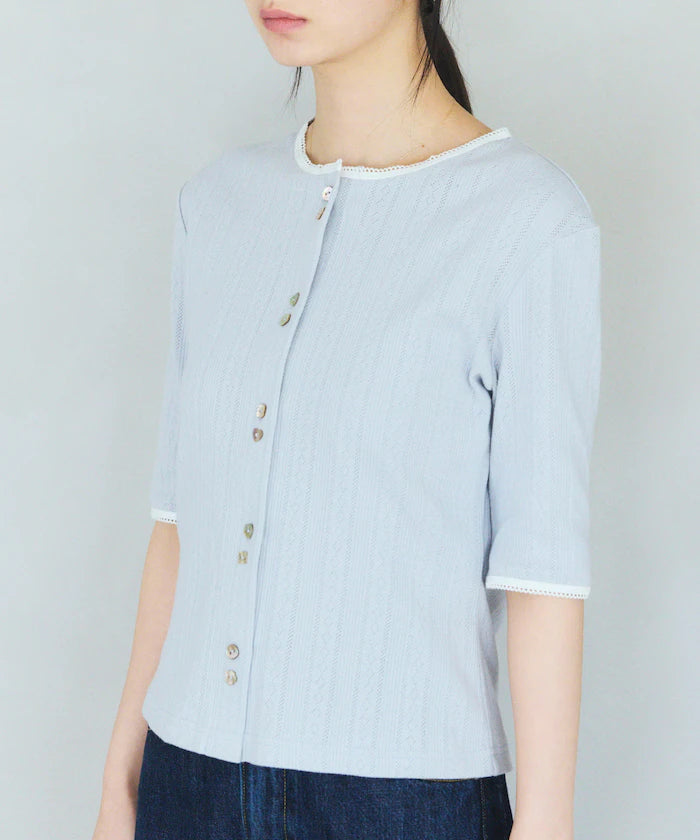 Knitted Cardigan with Variation Buttons